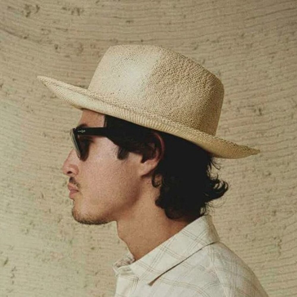 Brixton - Dayton Convertable brim Straw Hat Size Large